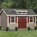 10x16 Classic Painted Wood Shed w Dormer